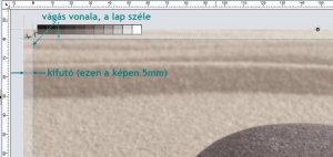 Legalább 3mm, irkázott kiadványoknál legalább 5mm kifutó legyen!